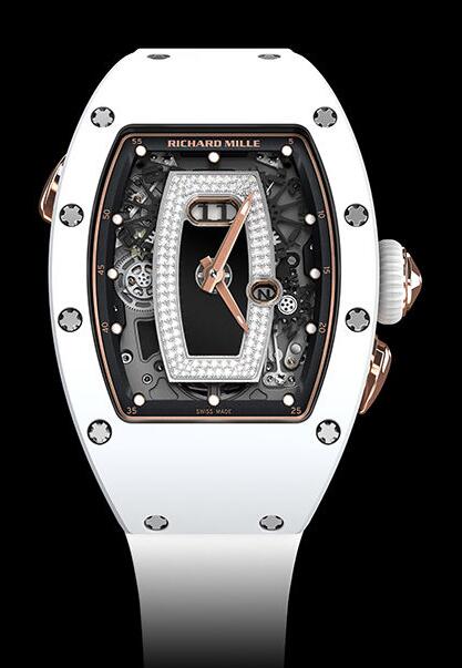 Replica Richard Mille RM 037 ATZ Red Gold White Ceramic Watch